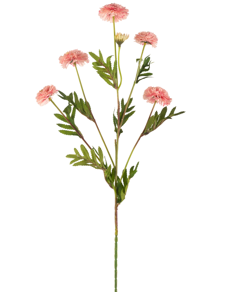 Künstliche Blumen Pompon Chrysantheme 69 cm rosa (6er Set)