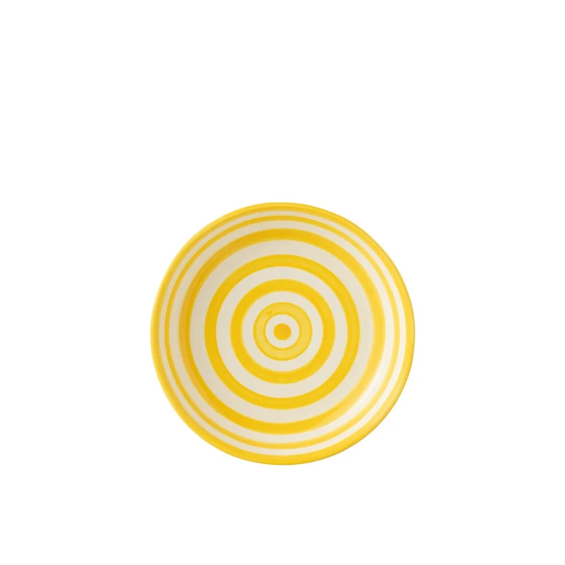 Schale Granada Stripes in Weiß-Gelb, großes Format