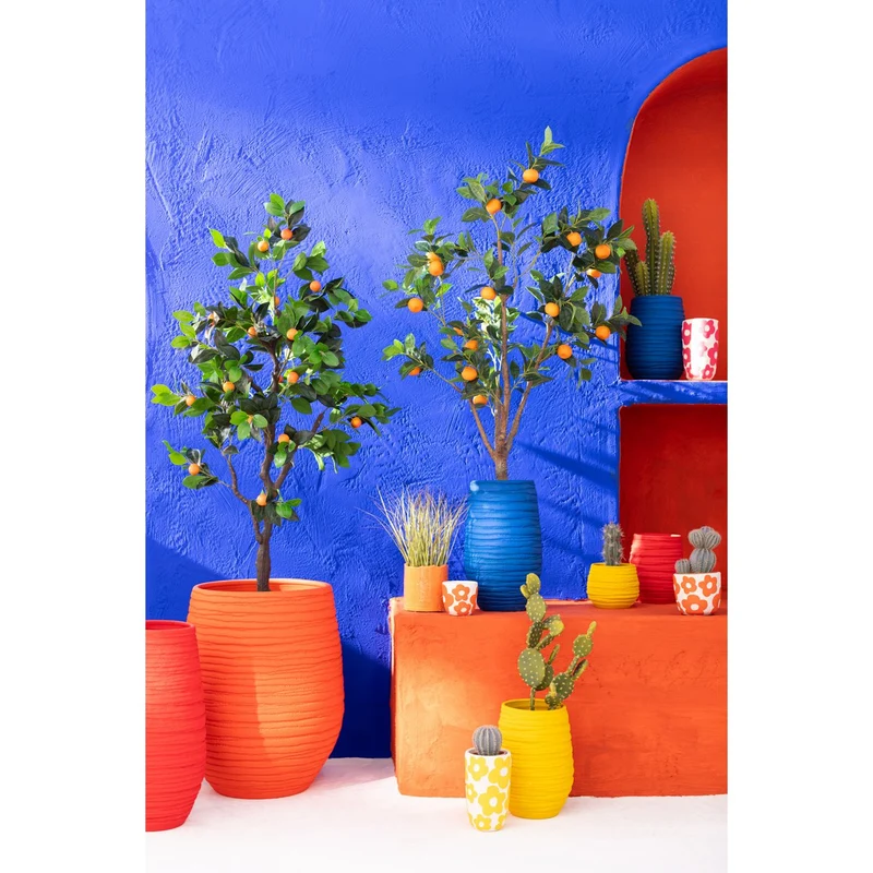 Künstlicher Orangenbaum im Topf, 130 cm