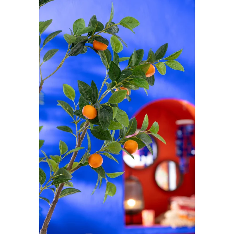 Künstlicher Orangenbaum im Topf, 130 cm