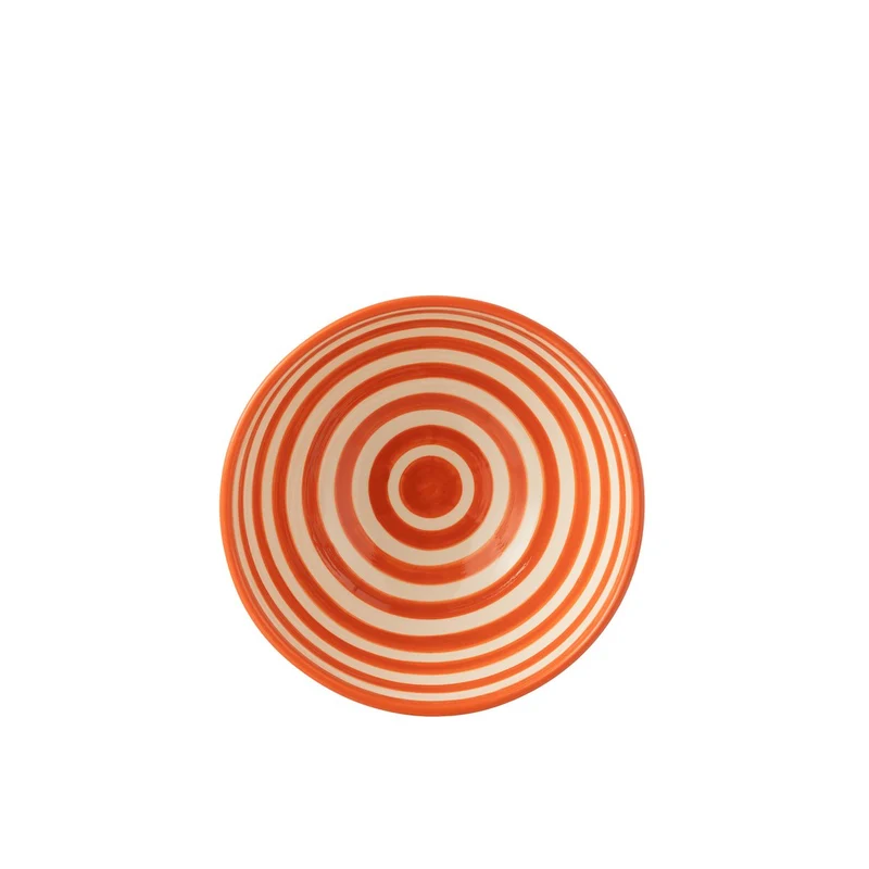 Schüssel Granada Stripes in Weiß/Orange, groß