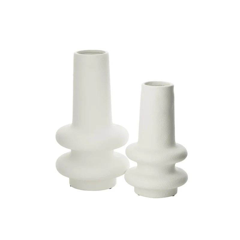 Vase Lyra, Keramik in Weiß, großformatig
