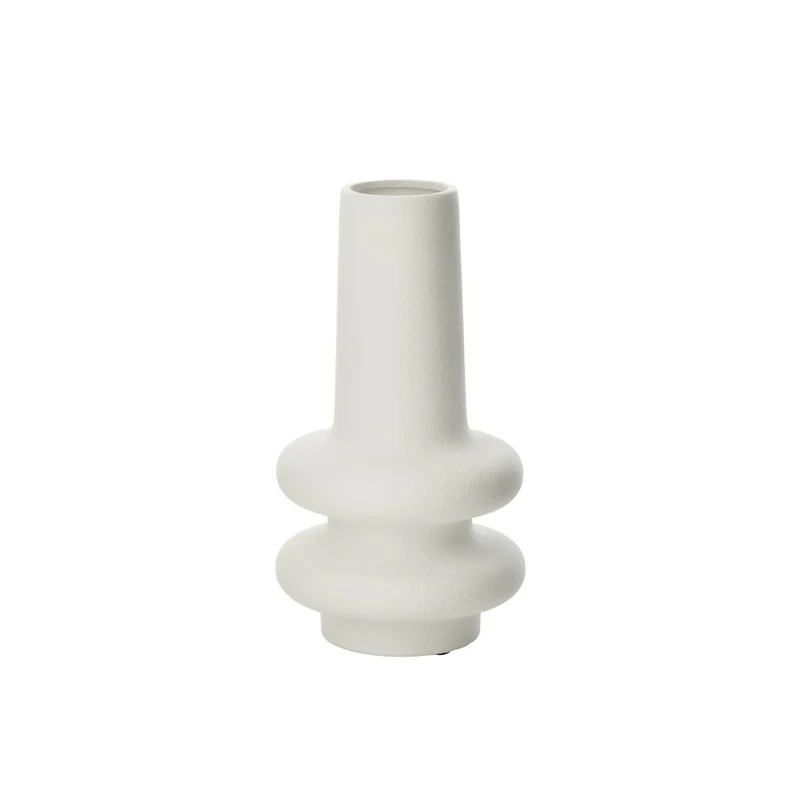 Vase Lyra, Keramik in Weiß, großformatig