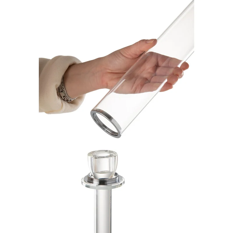 Kerzenhalter Moira aus Glas, transparent, kleine Ausführung
