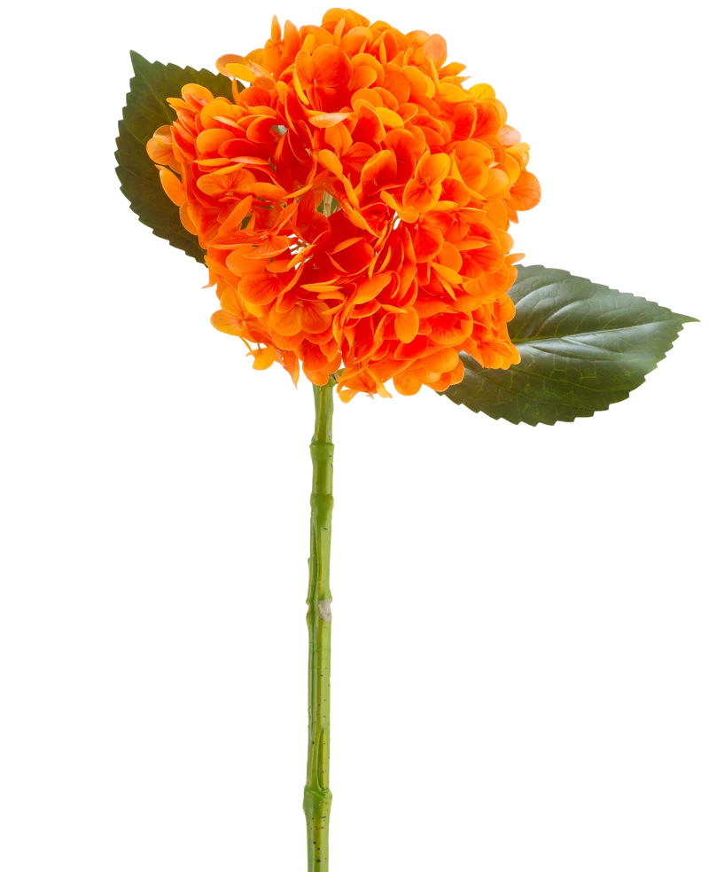 Künstliche Blume Charlotte Hortensie Real Touch orange 55 cm