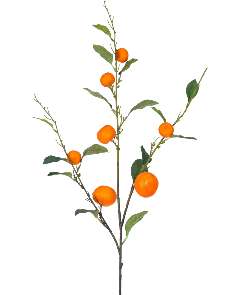 Künstlicher Mandarinenzweig 93 cm orange