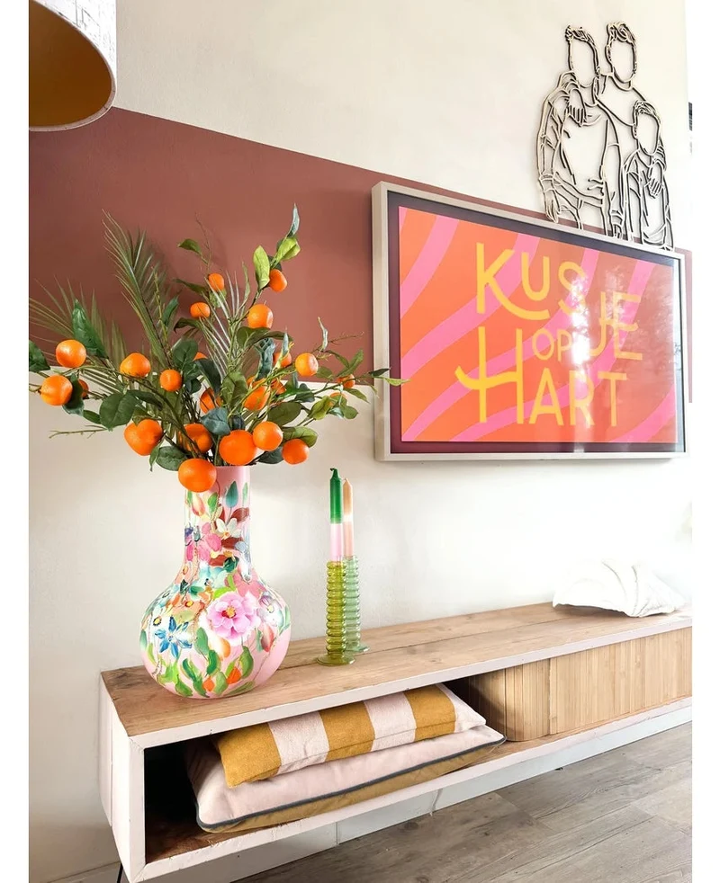 Künstlicher Mandarinenzweig 93 cm orange