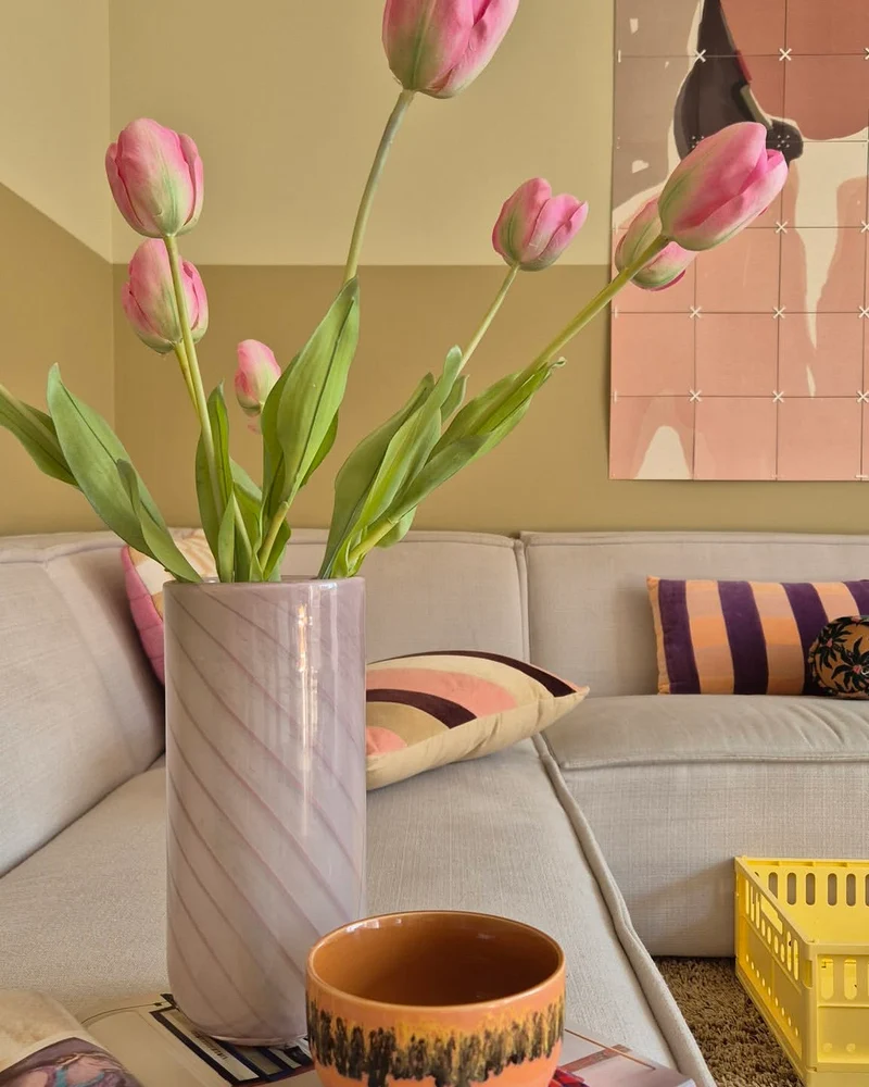 Künstliche Blume Französische Tulpe 60 cm rosa