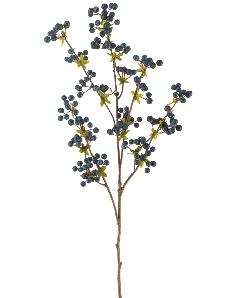 Künstliche Blume Beeren 104 cm dunkelblau