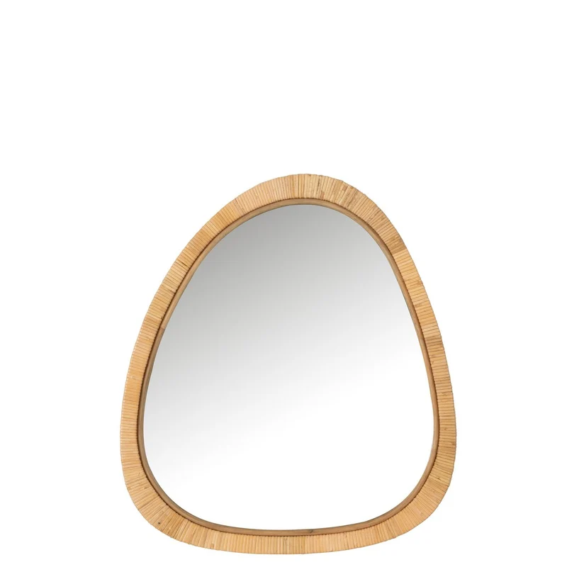 Wandspiegel Paille mit handgeflochtenem Rattanrahmen