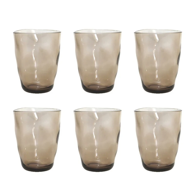 Wassergläser aus Acryl, 6er-Set, Braun