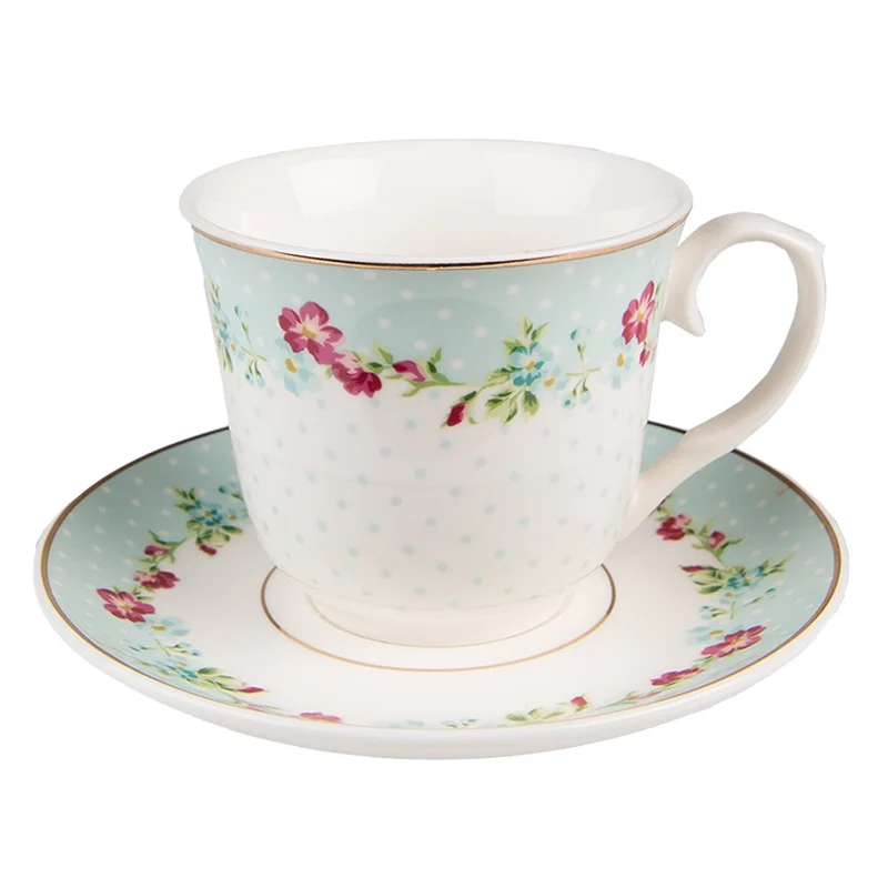 Tasse und Untertasse Weiß, Ø 15 cm, 250 ml
