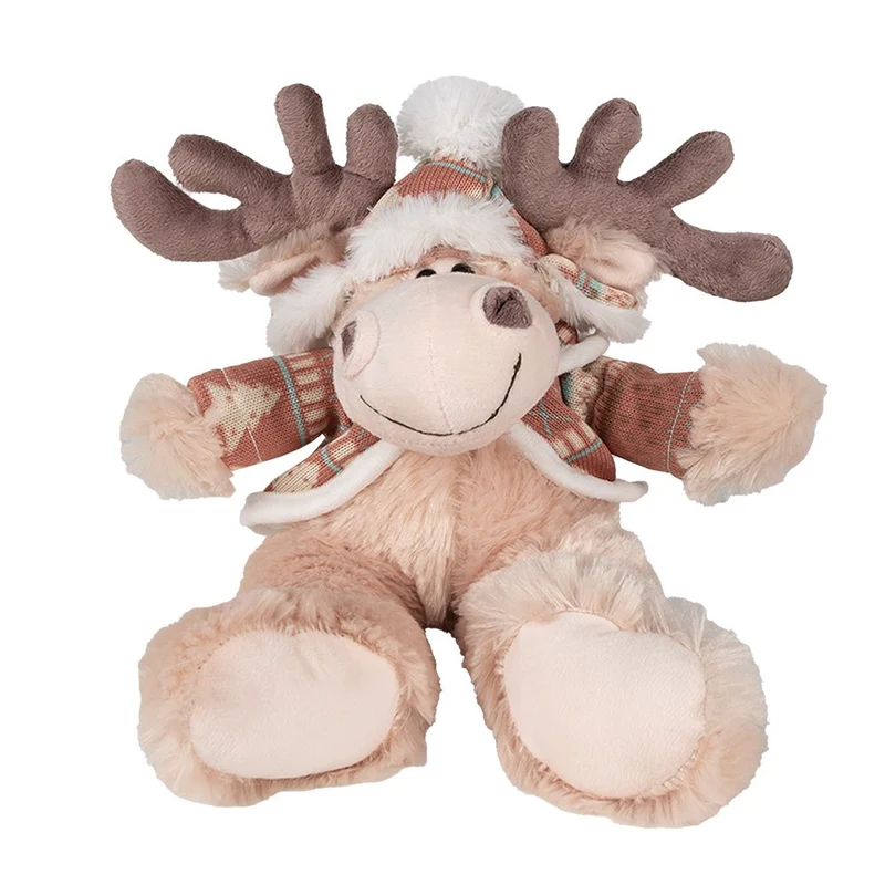 Kuscheltier Rentier in Braun-Beige