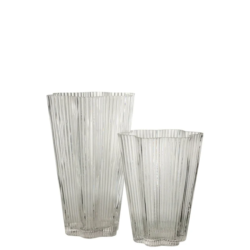 Vase Clara aus transparentem Glas