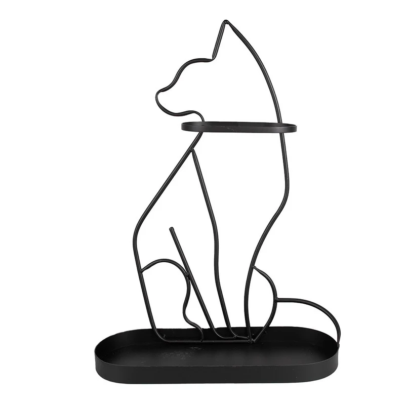 Schirmständer Katze, Schwarz