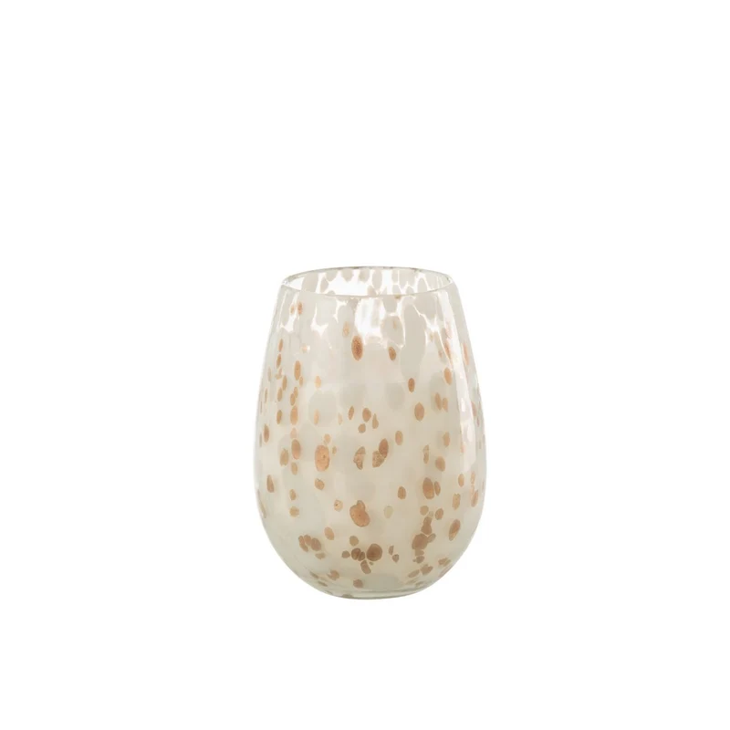 Duftkerze Mia aus Glas in Weiß-Mix
