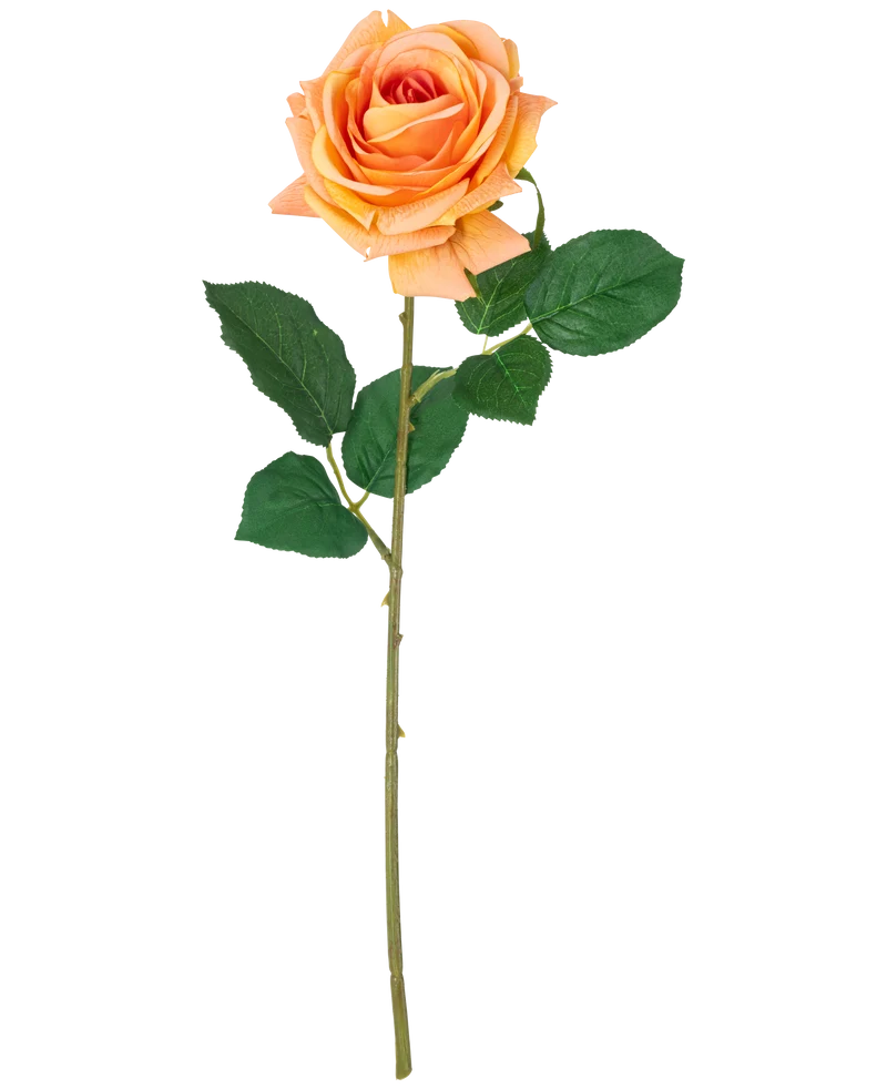 Künstliche Blume Crystal Touch feuchtigkeitsspendende Rose Real Touch Pfirsich 43 cm