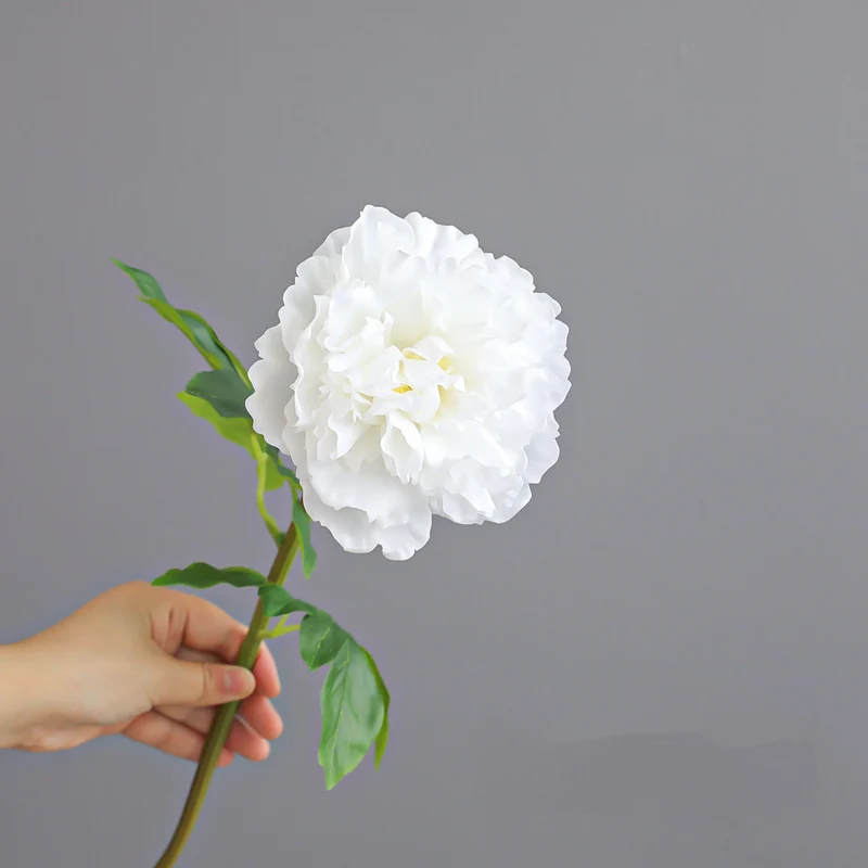 Realistische Pfingstrose, 52 cm, Blütendurchmesser 13 cm, 4 Farben – ideal für Hochzeiten, Cafés & Wohndekoration