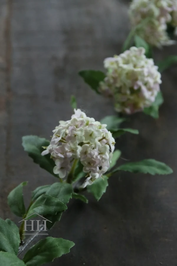 Kunst Viburnum spray zacht roze