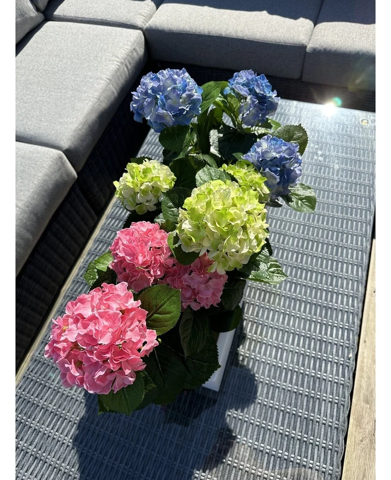 Kunstplant Hortensia Groen UV 35 cm