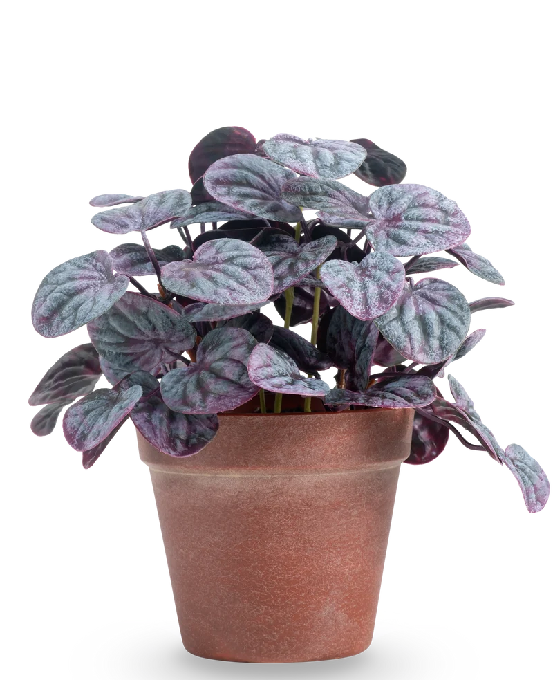 Kunstpflanze Rugose Blatt 26 cm grau