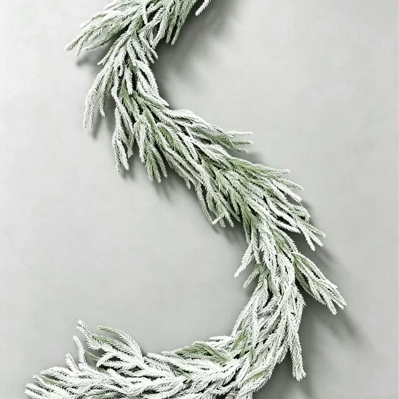Kunstschnee Efeu Girlande 180 cm, realistisches PE-Material, ideal für Weihnachten, Hochzeiten, Cafés & Festdekoration