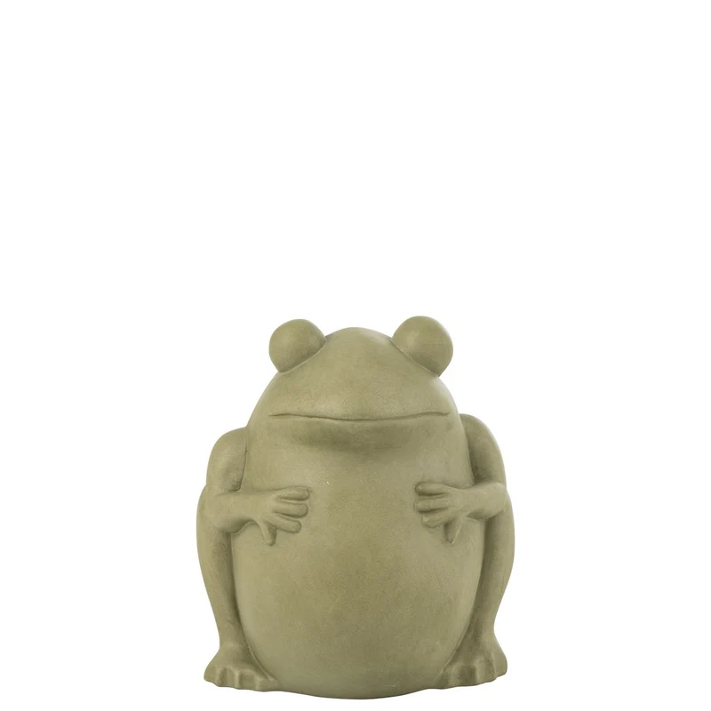 Keramik-Blumentopf „Frog“ in Grün, groß