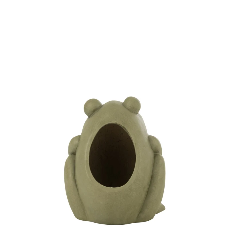 Keramik-Blumentopf „Frog“ in Grün, groß
