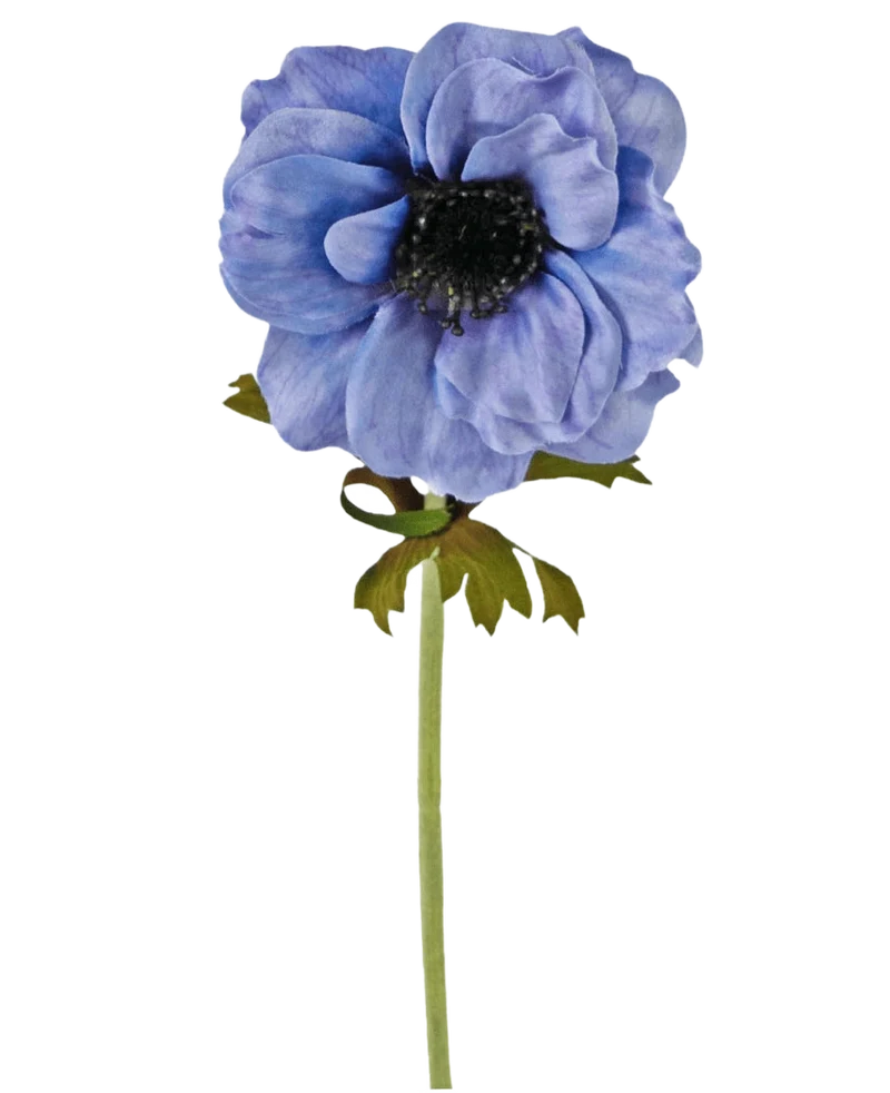 Künstliche Blume Anemone 35 cm blau