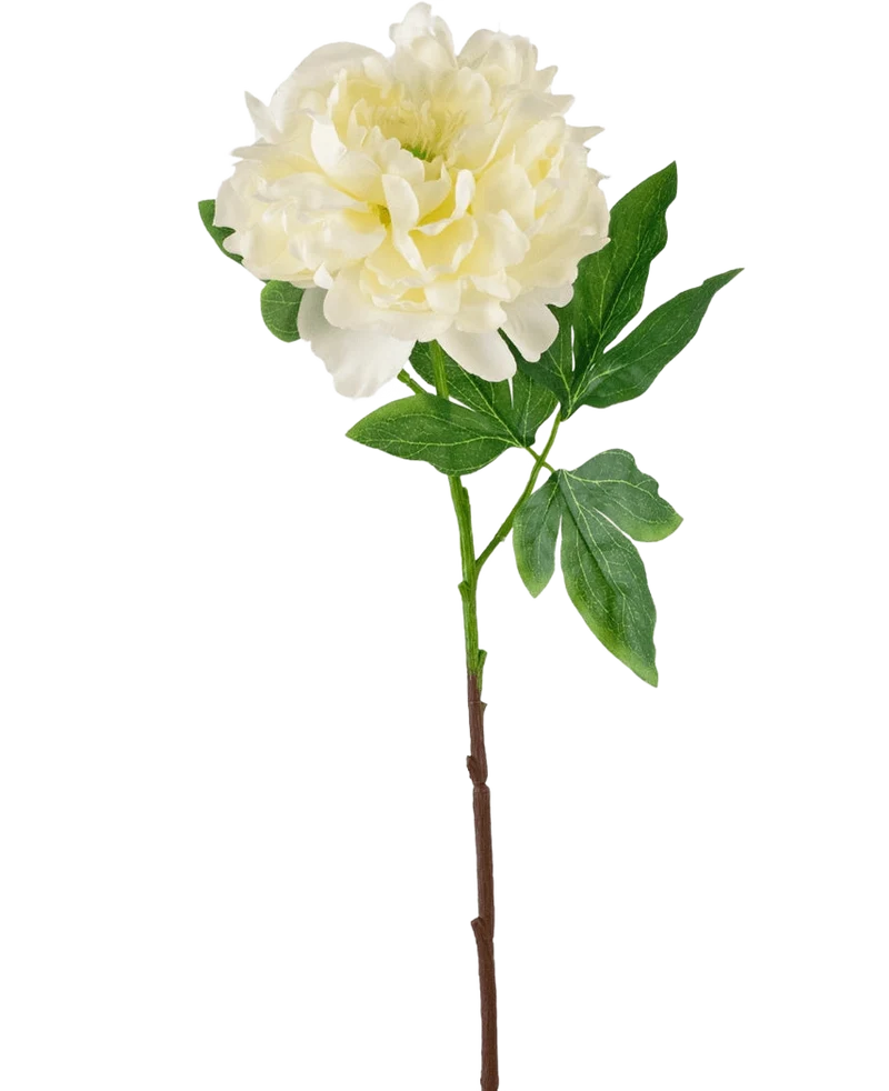 Künstliche Blume Pfingstrose 61 cm weiß