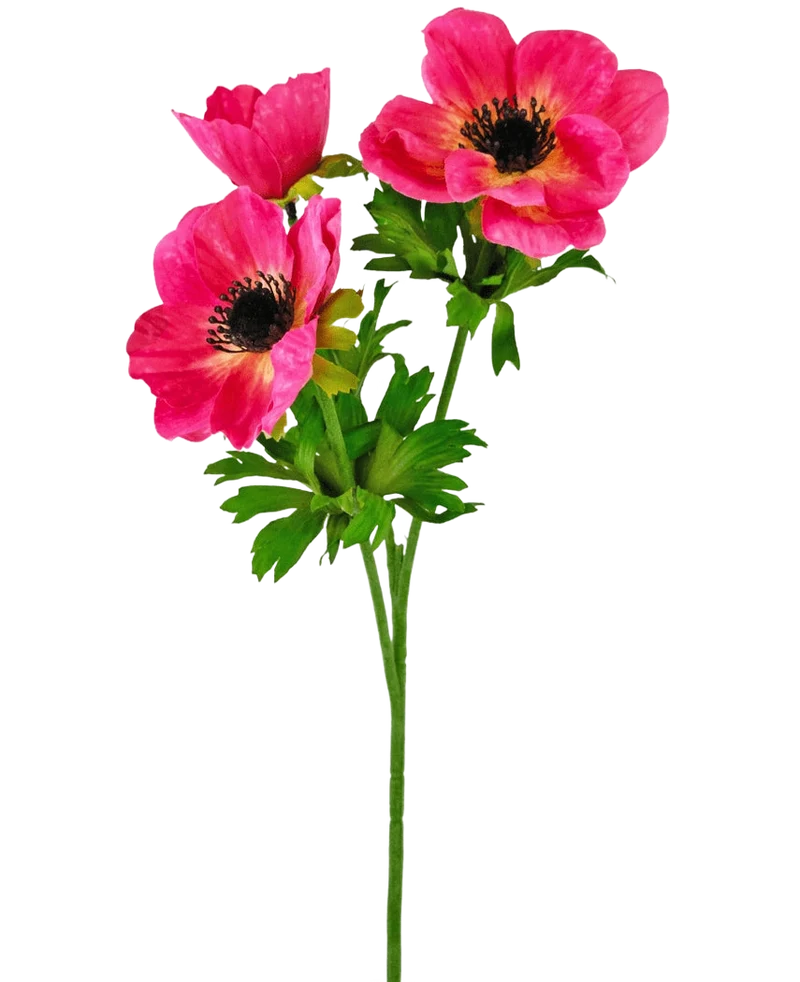 Künstliche Blume Anemone verzweigt 56 cm rosa