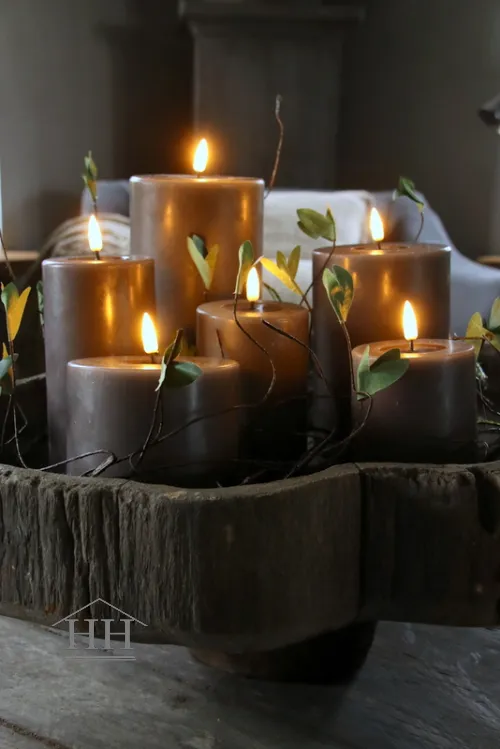 Led kaars mokka - Deluxe Homeart