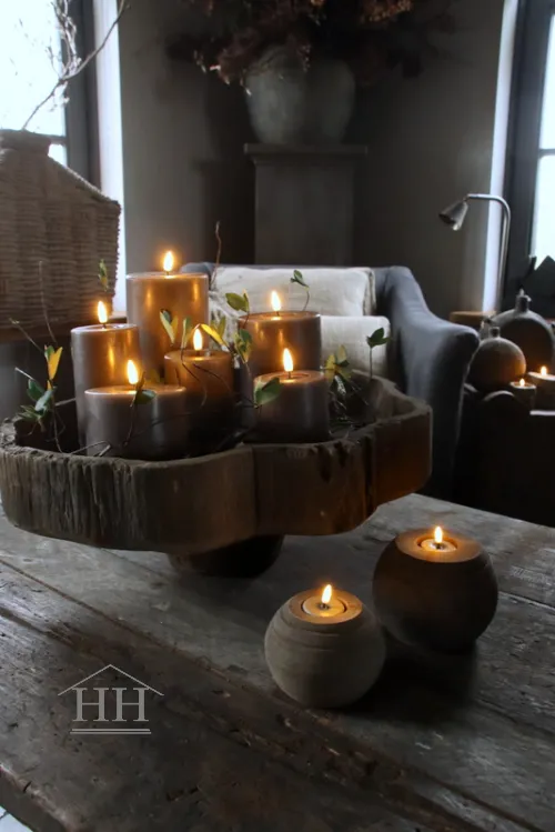 Led kaars mokka - Deluxe Homeart