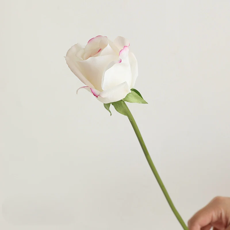 Real Touch Kunstrose 36 cm, Einzelne Rose mit naturgetreuer Haptik, Premium Kunstblume für Vase, Hochzeit & langlebige Dekoration