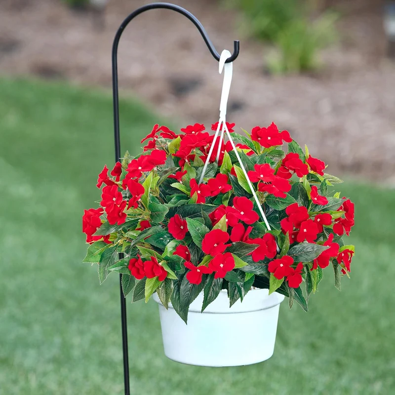 Fleißiges Lieschen Kunstblumen UV-beständig | 10er Set | ca. 40 cm | Wetterfeste Deko für Balkon & Garten