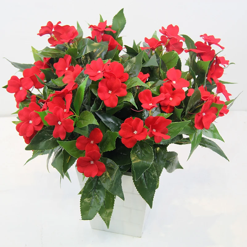 Fleißiges Lieschen Kunstblumen UV-beständig | 10er Set | ca. 40 cm | Wetterfeste Deko für Balkon & Garten