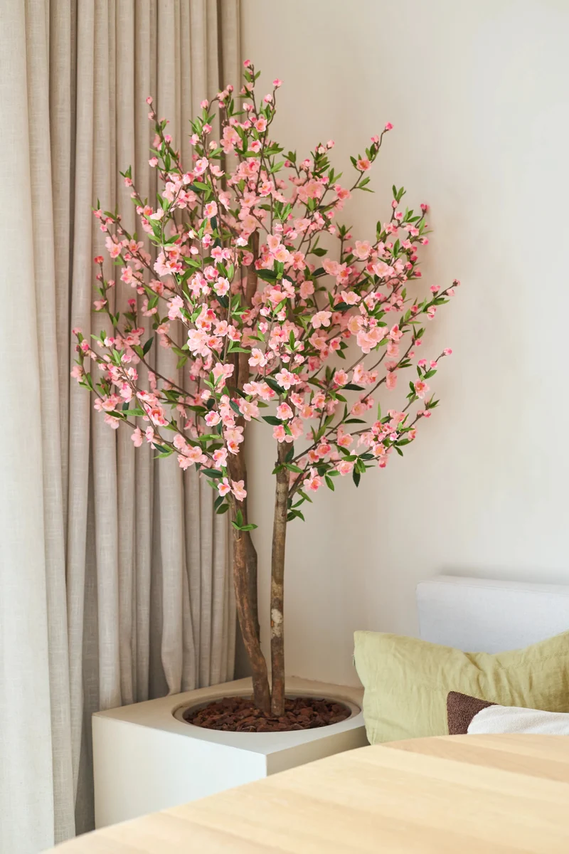 Künstliche Kirschblütenpflanze 120 cm rosa