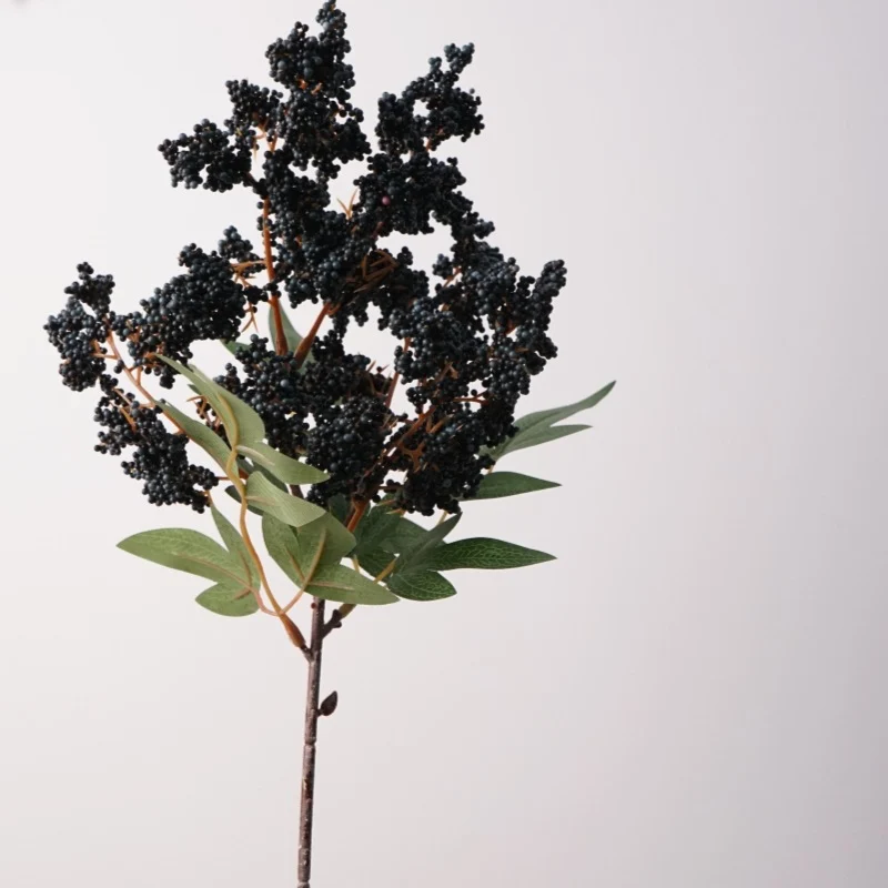 Künstliche Beerenzweige 44 cm, 2er-Set – Realistische Nandina-Herbstbeeren für Vase, Gesteck & Herbstdeko
