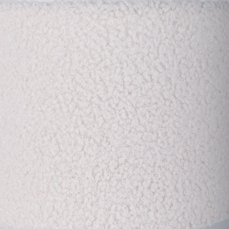 Tischleuchte "FLUFFY" mit Textilschirm und -fuß in Weiß, E27, ca. 31 cm hoch