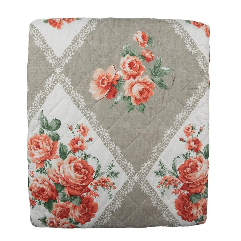 Tagesdecke in Grau und Rosa