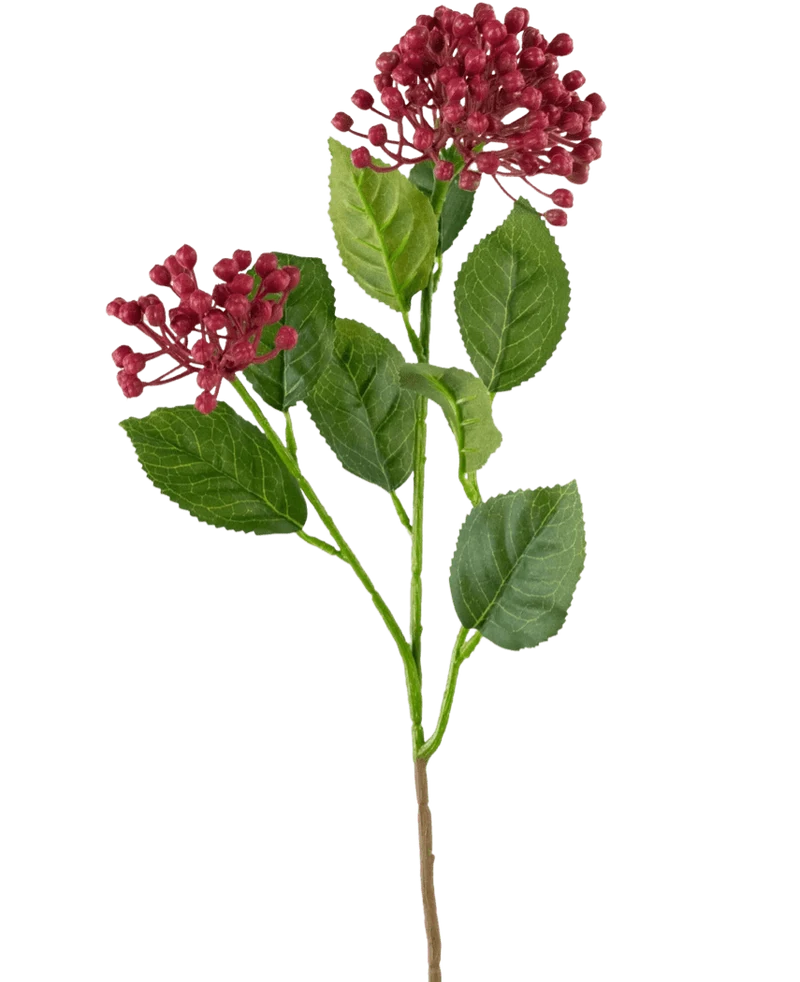 Künstliche Blume knospende Hortensie 55 cm dunkelrosa