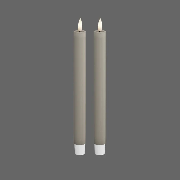 Led dinerkaars zand 24cm - 2 stuks - Deluxe Homeart