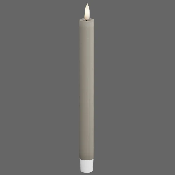 Led dinerkaars zand 24cm - 2 stuks - Deluxe Homeart