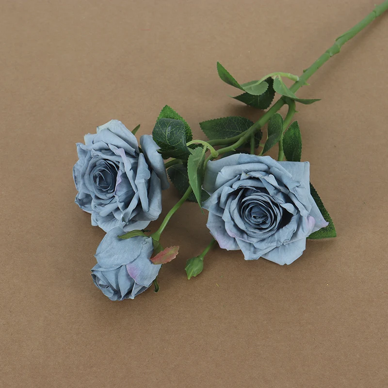 Künstliche Rosen in Ölmalerei-Optik, 54cm, realistisch, für Hochzeiten, Dekoration, Fotografie, 2er Set