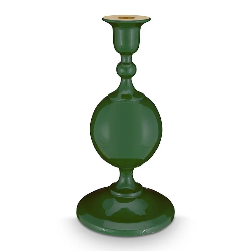Kerzenhalter Sphere in Grün, kompakte Kugelform