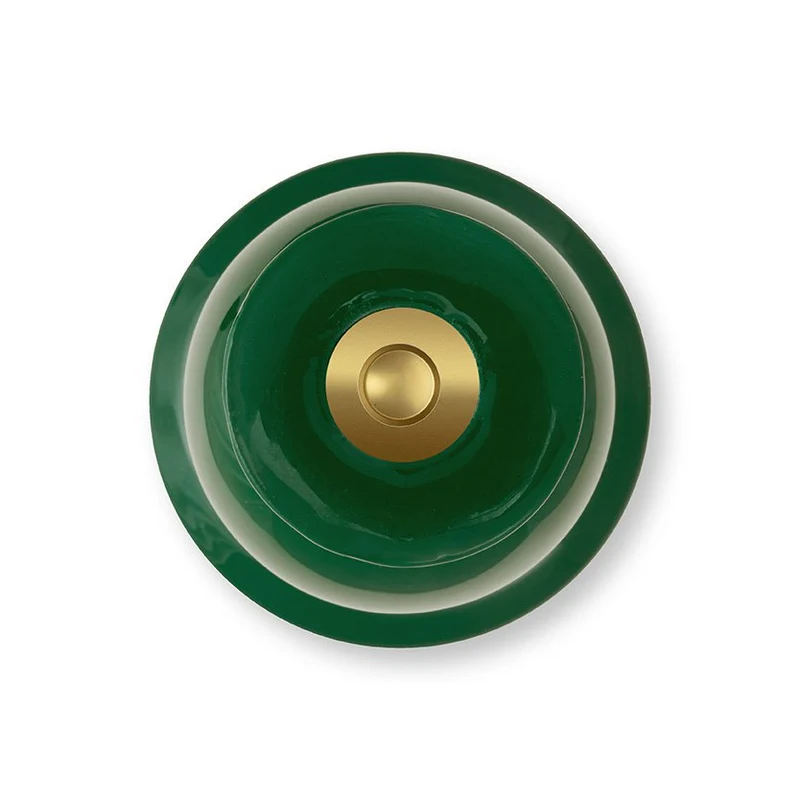 Kerzenhalter Sphere in Grün, kompakte Kugelform