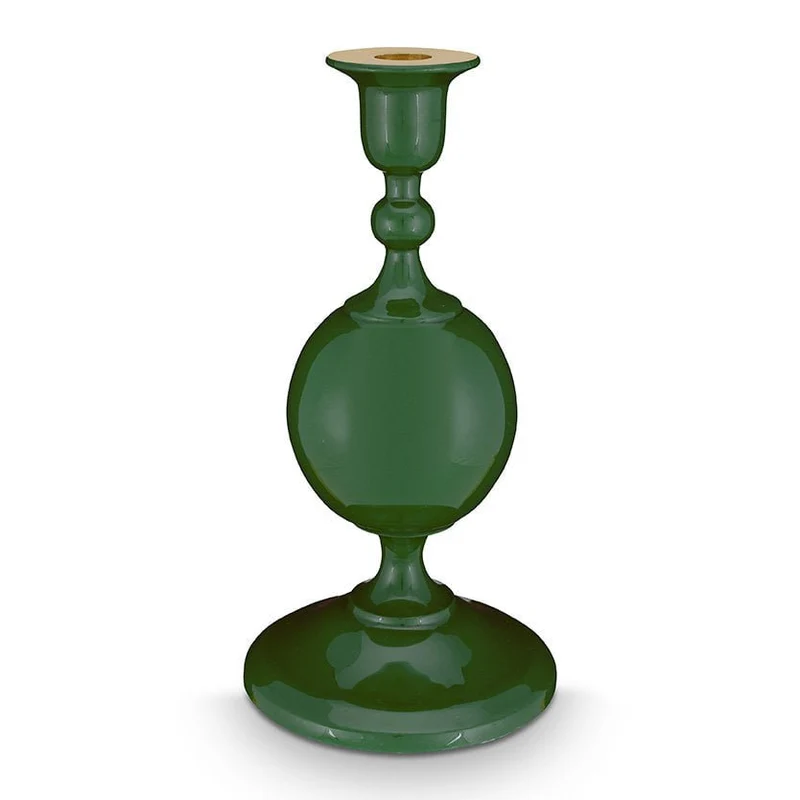 Kerzenhalter Sphere in Grün, kompakte Kugelform