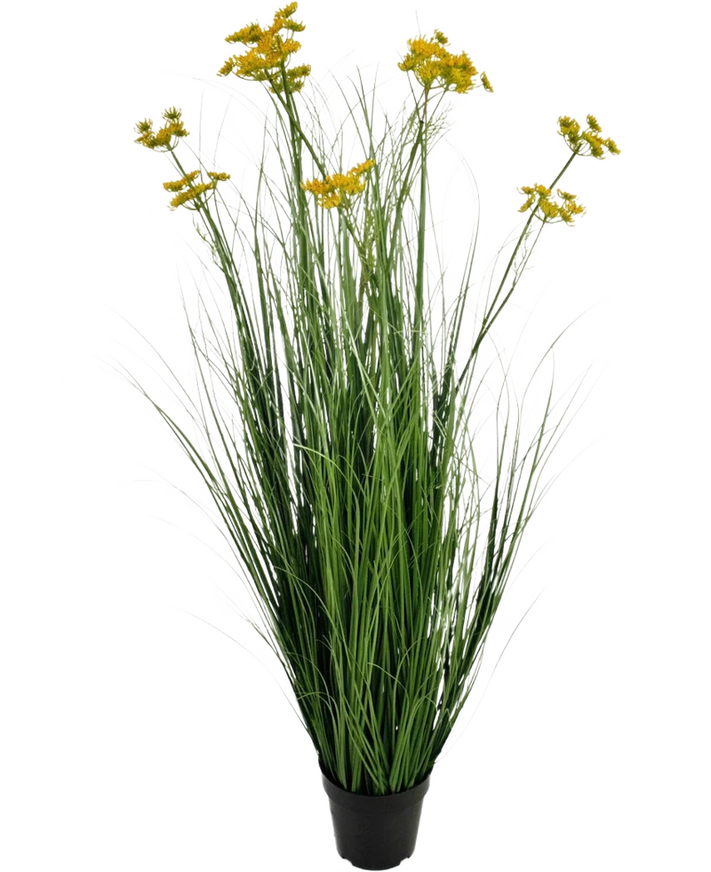 Kunstrasen Karotte Blume Zwiebel Gras Topf 120cm feuerhemmend
