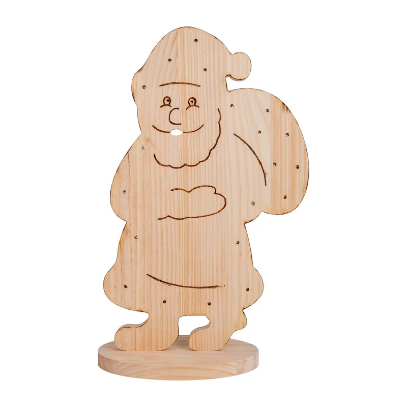 LED-Holz-Dekofigur „Santa" für außen