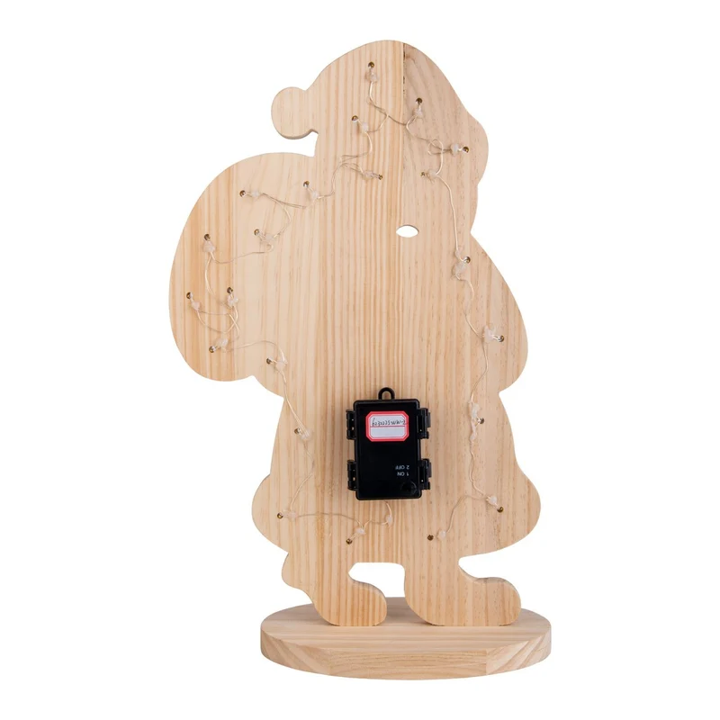 LED-Holz-Dekofigur „Santa" für außen